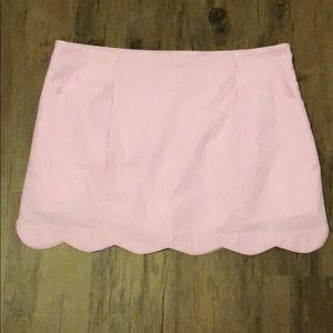 Pink Seersucker Lilly Pulitzer Scalloped Skort